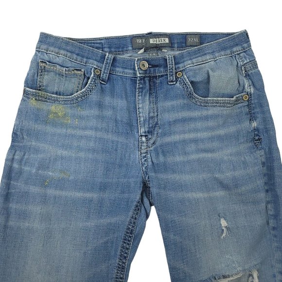 BKE Derek Bootleg Distressed Jeans READ CONDITION Mens Size 32XL Faded Denim - Picture 12 of 16